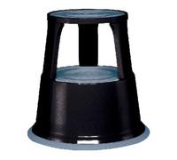 WEDO Tabouret roulant tôle en acier gris clair H. mit/sans charge 430/440 mm D. oben Quantité:1