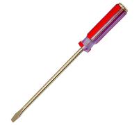 WEDO Tournevis à frapper sans étincelles,fendu,7x150mm fente pointe,aluminium bronze,Longue 243mm,Manche en fibre de verre,résistante à la corrosion,certificat BAM et FM