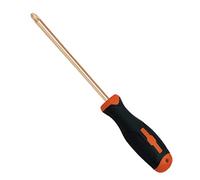 WEDO Tournevis Pozidriv non étincelles avec poignée antidérapante, outil de sécurité sans étincelles, cuivre béryllium, non magnétique, norme DIN, certificat BAM et FM, 16,5 cm, 159 mm