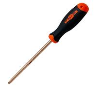 WEDO Tournevis sans étincelles,fendu en croix,Tournevis tête Phillips 2#x125mm,cuivre béryllium,Longue 240mm,Manche en fibre de verre,non magnétique,résistante à la corrosion,certificat BAM et FM