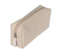 Wedo Trousse à crayons en coton aspect velours côtelé pour stylos et fournitures — Beige