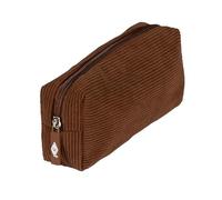 WEDO Trousse Scolaire en Velours côtelé pour stylos et matériel d'écriture Marron, Marron