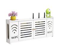 WEDSFC Boîte De Rangement WiFi Murale, Étagère De Rangement Murale pour Routeur WiFi, Décodeur TV, Boîte Décorative De Rangement Mural,71 * 11.5 * 28cm