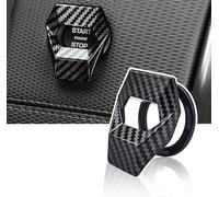 WEDSLK Couvercle du Bouton d’démarrage la Voiture pour Jaguar F-Pace F-Type E-Pace I-Pace S Type X761, Capuchon D'autocollant D'allumage À Une Touche,C/Carbon Fiber