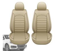 WEDSLK Housse de Siège Voiture pour Skoda SUV Enyaq iV/Kamiq/Karoq/Kodiaq/Kushaq/Vision/Yeti, Housse de Sieges Auto pour Conducteur et Passager, Accessoire de Siège Auto,Beige