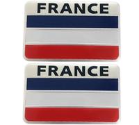 Weduspaty Autocollants français 2PCS 3D National France Flag Carcs Occorèmes de Voiture Auto-adhésifs sur métal Autocollants Logo pour Voitures Casque de Moto de 3,2x2 Pouces 1, Autocollants en métal