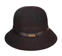 Weduspaty Chapeaux de Cloche d'été Femme Paille Cloche Chapeau Court bel Melon d'été avec Ceinture pour Les Femmes d'été Cadeau, Chapeau Melon d'été