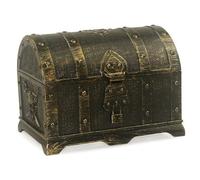 Weduspaty Coffre au trésor pour les enfants, coffre au trésor pour enfants, boîte de pirate en plastique avec serrure, boîte vintage, 5.5x3.8x3.7 petite pour la fête des faveurs décor