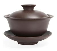 Weduspaty Gaiwan TeaCup 5oz Zisha Purple Clay Chinese Tea tasse de thé 3.9x3.2 Bol à thé Kungfu avec couvercle et soucoupe Tadre Gaiwan Gaiwan