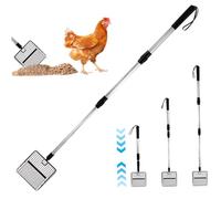 Weduspaty Scoop de litière en métal, Scooper de Poulet 42 Scoop de litière de Chat réglable Poignée détachable Poignée de litière de métal Non cachée