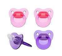 Wee Baby (Pack de 4) Tétine pour bébé | Tétine de dentition durable et attrayante avec tétine orthodontique en silicone pour des dents saines | Tétine pour nouveau-né avec trous d’aération