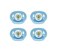 Wee Baby (Pack de 4) Tétine pour bébé | Tétine de dentition durable et opaque avec tétine orthodontique en silicone pour des dents saines | Tétine avec trous d’aération pour éviter les irritations