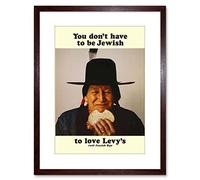 Wee Blue Coo 9x7 '' AD Food Levy Rye Bread Native American Jewish Framed Art Print F97X077