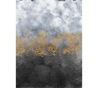 Wee Blue Coo Abstract Grey Gold Watercolour Large Wall Art Print Canvas Premium Poster Abstrait Or Aquarelle Mur Affiche