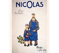Wee Blue Coo Advert Nicolas Wine Merchant Vintner Nectar Bottle Paris Wall Art Print Mur Décor 30 x 41 cm