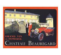 Wee Blue Coo Advert Wine Vin Chateau Beauregard Wall Art Print Mur Décor 30 x 41 cm