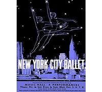 Wee Blue Coo Advertising Exhibition New York Ballet Dance City Skyline Art Large Art Print Poster Wall Decor 18x24 inch