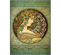 Wee Blue Coo Alphonse Mucha Laurel 1901 Old Master Painting Wall Art Print Mur Décor 30 x 41 cm
