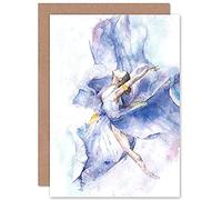 Wee Blue Coo Ballet Dancing Girl Painting Greeting Card With Envelope Inside Premium Quality Ballon Dansant Fille La peinture