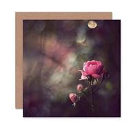 Wee Blue Coo BOKEH ROSE FLOWER PHOTOGRAPH PINK SPRING BLANK GREETINGS BIRTHDAY CARD ART