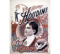 Wee Blue Coo Bumblebeaver Harry Houdini The Magician King of Cards Vintage Advertising Poster Print 12x16 inch 30x40cm la Magie Roi Ancien La publicité Affiche