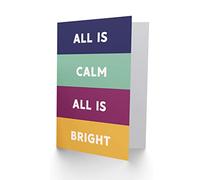 Wee Blue Coo Calm and Bright Christmas Greetings Card Brillant