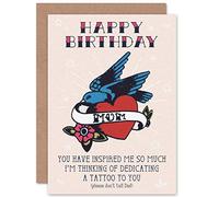 Wee Blue Coo CARD BIRTHDAY HAPPY MUM MOTHER TATTOO FUN DESIGN GIFT