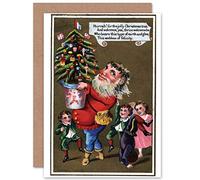 Wee Blue Coo CARD CHRISTMAS XMAS MERRY HAPPY CHILDREN SANTA PRESENT GIFT