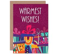 Wee Blue Coo CARD CHRISTMAS XMAS WARMEST WISHES GIFTS