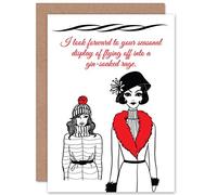 Wee Blue Coo Card Merry Christmas Saisonnier Gin Trempé Rage Cadeau Amusant