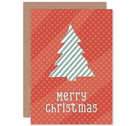 Wee Blue Coo Card Merry Christmas Stylisé Arbre Cadeau