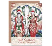 Wee Blue Coo CARD MERRY CHRISTMAS XMAS VISHNU PUN MULTICULTURALIST FUN GIFT