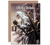Wee Blue Coo Card Noël Joyeux Père Noël Cadeau d'Escroc