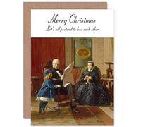 Wee Blue Coo Card Noël Merry Pretend Love Dull Fun Cadeau Cadeau