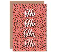 Wee Blue Coo Card Noël Noël Happy Ho Ho Fun Motif de Jeu de Mots Cadeau Cadeau