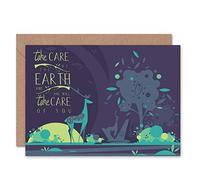 Wee Blue Coo Carte de Voeux Motivation Prenez Soin de la Vie de la Terre