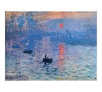 Wee Blue Coo Claude Monet Impression Sunrise Old Master Painting Wall Art Print Mur Décor 30 x 41 cm
