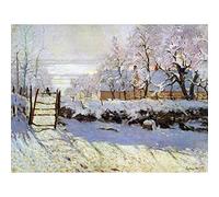 Wee Blue Coo Claude Monet Magpie Old Master Painting Wall Art Print Mur Décor 30 x 41 cm