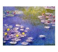Wee Blue Coo Claude Monet Nympheas at Giverny Old Master Painting Wall Art Print Mur Décor 30 x 41 cm