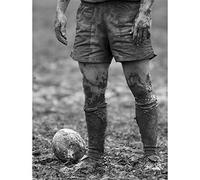 Wee Blue Coo DT Ball Rugby Mud Bowl Wall Art Print Mur Décor 30 x 41 cm