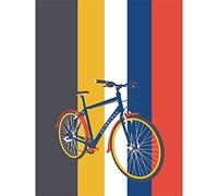 Wee Blue Coo Edinburgh Transport Bicycle Art Print Poster Wall Decor 12X16 inch Edinbourg Vélo Affiche Mur Déco