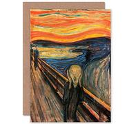 Wee Blue Coo Edvard Munch The Scream Old Master Painting Reproduction Sealed Greeting Card Plus Envelope Blank inside Vieux maitre La peinture