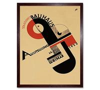 Wee Blue Coo Exhibition Bauhaus Weimar Icon Germany Vintage Retro Advertising Wall Art Print Mur Encadré Décor 30 x 41 cm