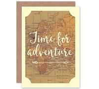 Wee Blue Coo Greeting Bon Voyage Adventure Old Map Gift 1 Sealed Greeting Card Plus Envelope Blank inside Carte Cadeau