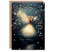 Wee Blue Coo Greeting Card Magical Forest Fairy Festive Decorations Fantasy For Child Kids Xmas Christmas Card