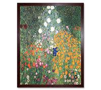 Wee Blue Coo Gustav Klimt Flower Garden 1907 Old Master Painting Wall Art Print Mur Encadré Décor 30 x 41 cm