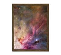 Wee Blue Coo Hubble Space Telescope Abstract Art Found Orion Nebula Art Large Framed Art Print Poster Wall Decor 18x24 inch