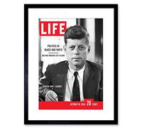 Wee Blue Coo LTD Magazine Cover Life JFK John Kennedy President USA Frame Art Print F97X13217
