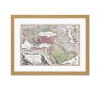 Wee Blue Coo Map Antique Turkey Ottoman Empire Persia Arabia Large Art Print Poster Wall Decor 18x24 inch Supplied Ready to Hang with Included Mount Brackets Carte Dinde Grand Art Affiche Mur Déco
