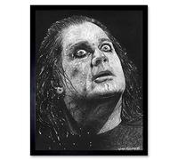 Wee Blue Coo Ozzy Osbourne Black Sabbath Wayne Maguire Art Print Framed Poster Wall Decor 12x16 inch Affiche Mur Déco